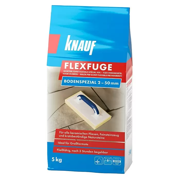 Knauf Flexfuge Bodenspezial - Anthrazit, 5 kg - Vorderansicht