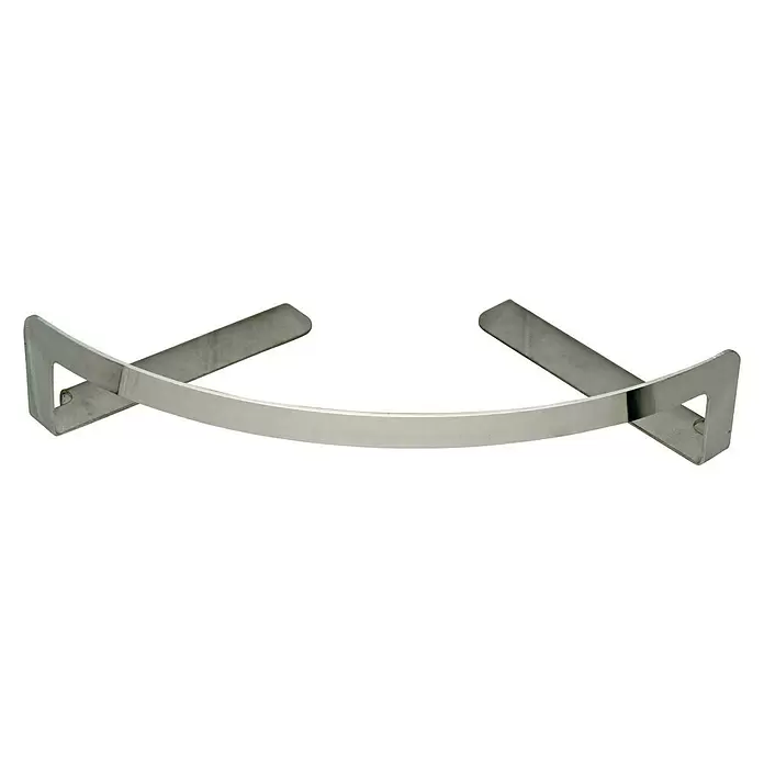 Soporte de pared para estantes angular - L x An x Al: 25 x 25 x 7,5 cm, Acero inoxidable, Apto para: Estantes de vidrio - Vista descendente
