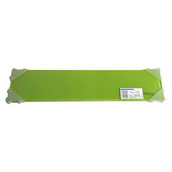 Estante de vidrio - L x An x Al: 45 x 12 x 0,6 cm, Vidrio, Verde - Vista descendente