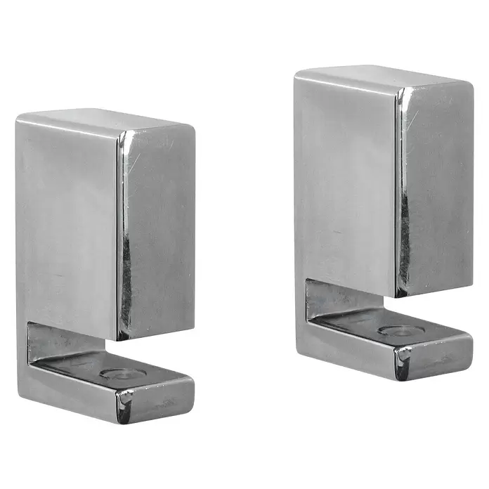 Soporte de pared para estantes - L x An x Al: 1,6 x 2,5 x 4,5 cm, Acero inoxidable, Apto para: Estantes de vidrio - Vista angular