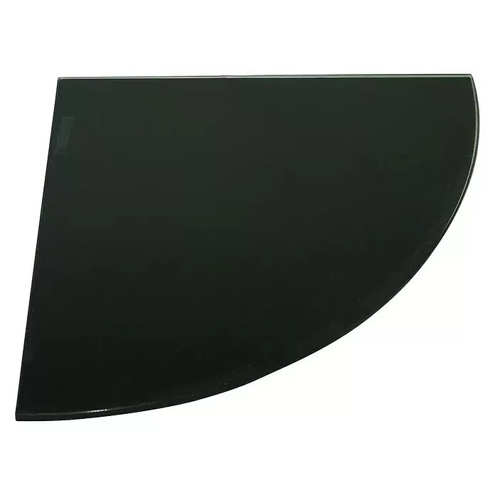 Estante de vidrio angular - L x An x Al: 25 x 25 x 0,6 cm, Vidrio, Negro - Vista descendente