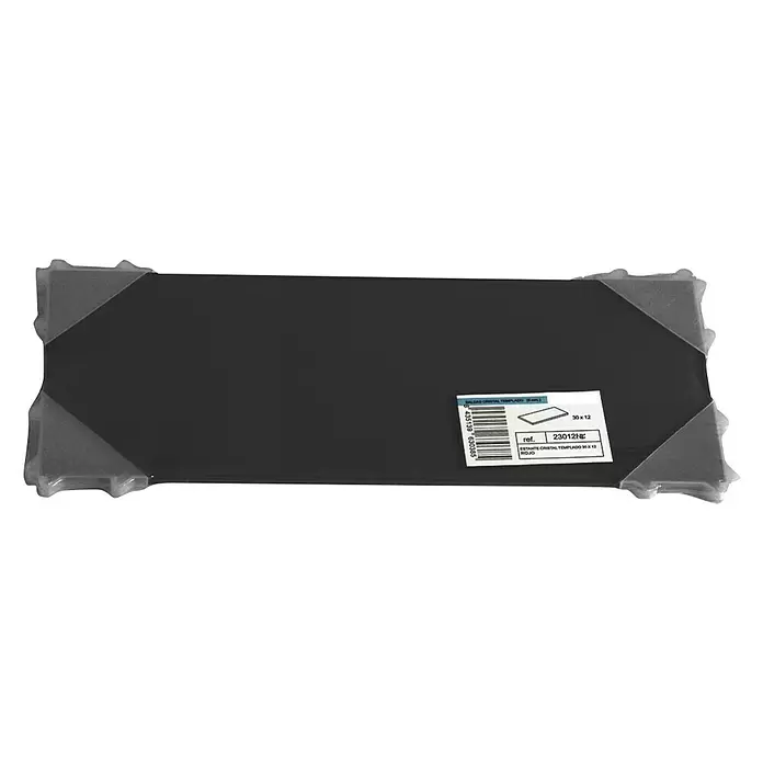 Estante de vidrio - L x An x Al: 30 x 12 x 0,6 cm, Vidrio, Negro - Vista descendente
