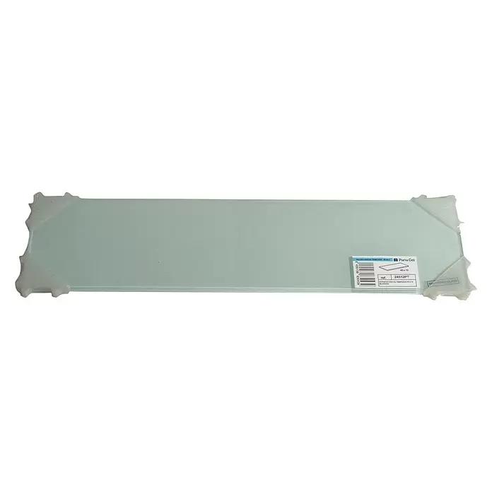 Estante de vidrio - L x An x Al: 45 x 12 x 0,6 cm, Vidrio, Plateado - Vista descendente