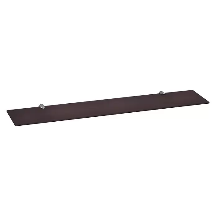 Estante de vidrio - L x An x Al: 30 x 12 x 0,6 cm, Vidrio, Marrón - Vista angular