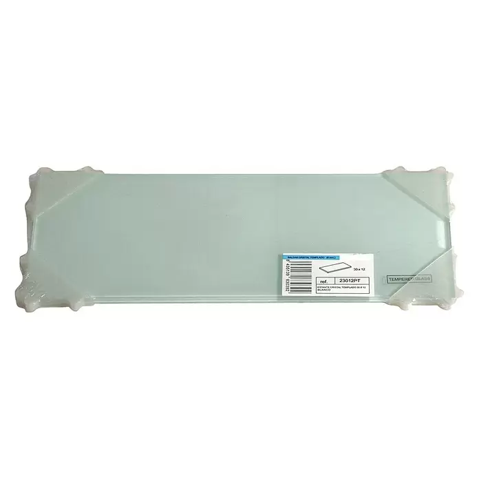 Estante de vidrio - L x An x Al: 30 x 12 x 0,6 cm, Vidrio, Plateado - Vista descendente