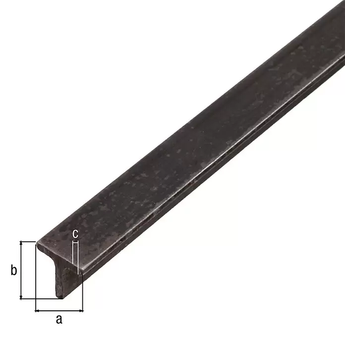 GAH Alberts Perfil en T - L x An x Al: 3.000 x 20 x 20 mm, Acero, Acero gris - Dibujo técnico