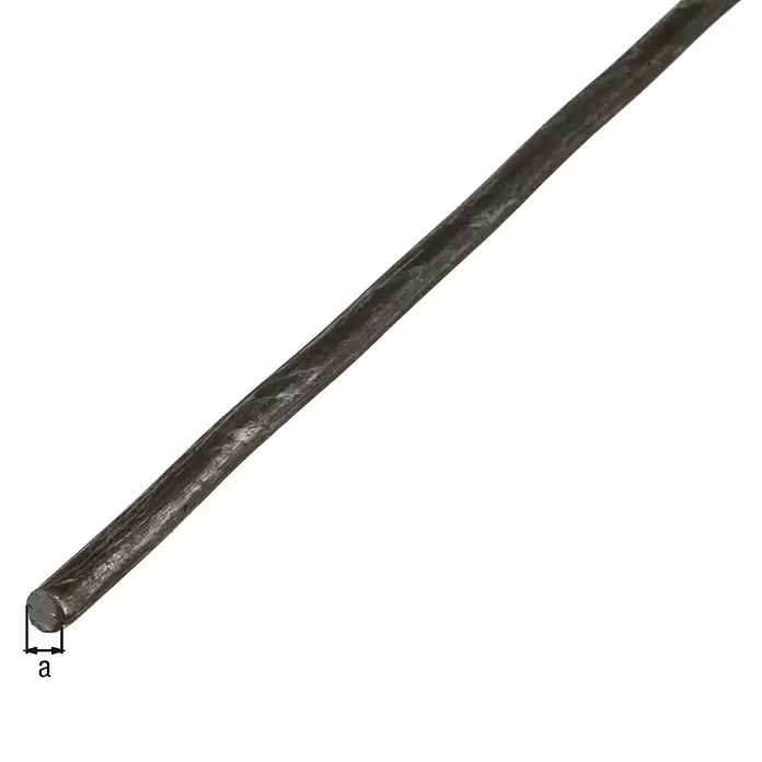 GAH Alberts Barra redonda - Ø x L: 10 x 3.000 mm, Acero laminado en caliente - Dibujo técnico