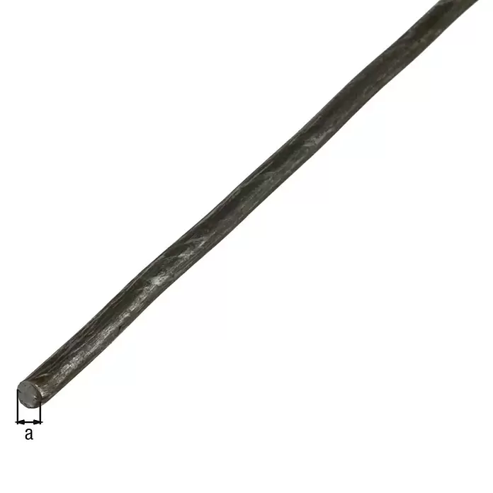 GAH Alberts Barra redonda - Ø x L: 8 x 3.000 mm, Acero laminado en caliente - Dibujo técnico