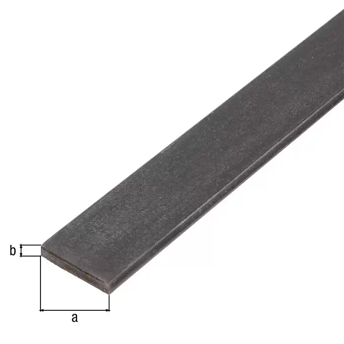 GAH Alberts Barra plana - L x An: 3.000 x 20 mm, Espesor: 4 mm, Acero, Acero gris - Dibujo técnico