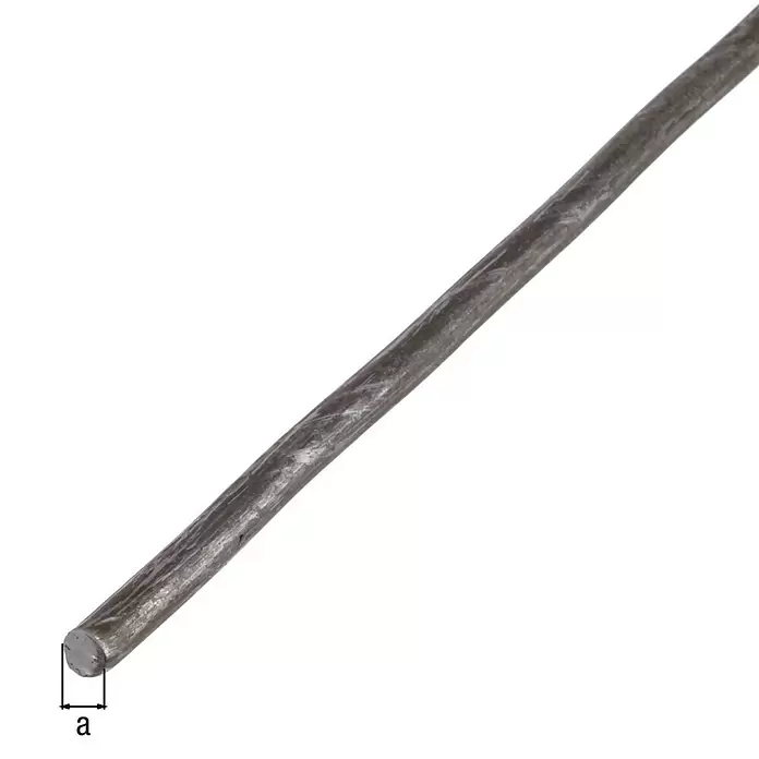 GAH Alberts Barra redonda - Ø x L: 6 x 3.000 mm, Acero - Dibujo técnico