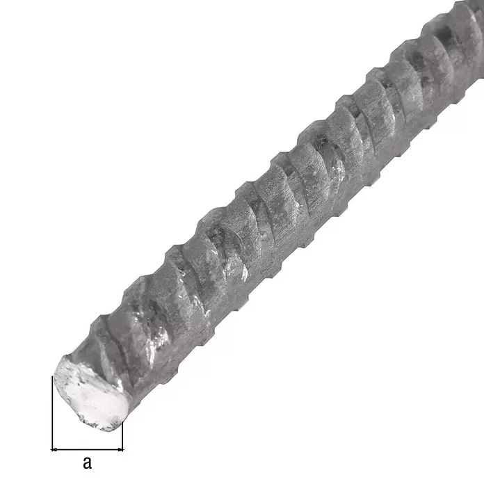 GAH Alberts Acero estriado - Ø x L: 12 x 3.000 mm, Acero - Dibujo técnico