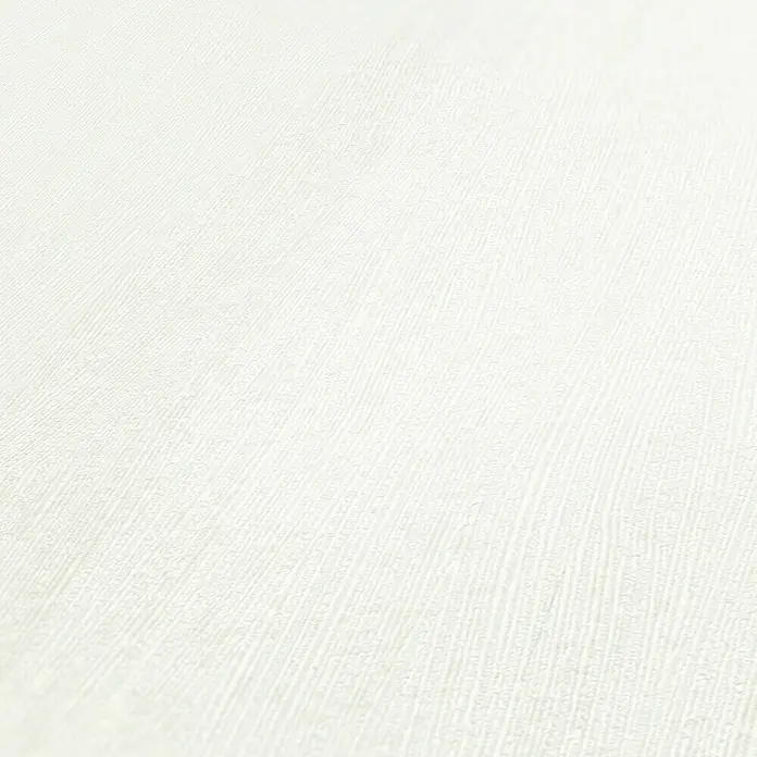 my look Vliestapete - Weiß, Uni, 10,05 x 0,53 m - Detailaufnahme einer strukturierten, cremefarbenen Oberfläche, ideal als Hintergrund oder für Texturen. Die feine Maserung sorgt für eine elegante Optik.