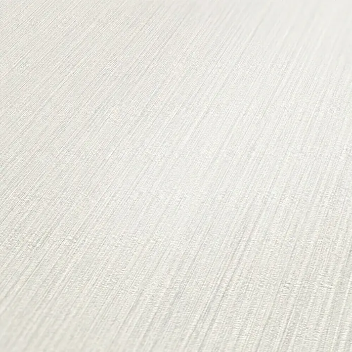 my look Diamant Vliestapete Längsstruktur - Grau, Linienförmig strukturiert, Uni, 10,05 x 0,53 m - Ein detailliertes Bild der weißen Strukturtapete mit feinen, diagonal verlaufenden Linien, die eine elegante und moderne Optik erzeugt.