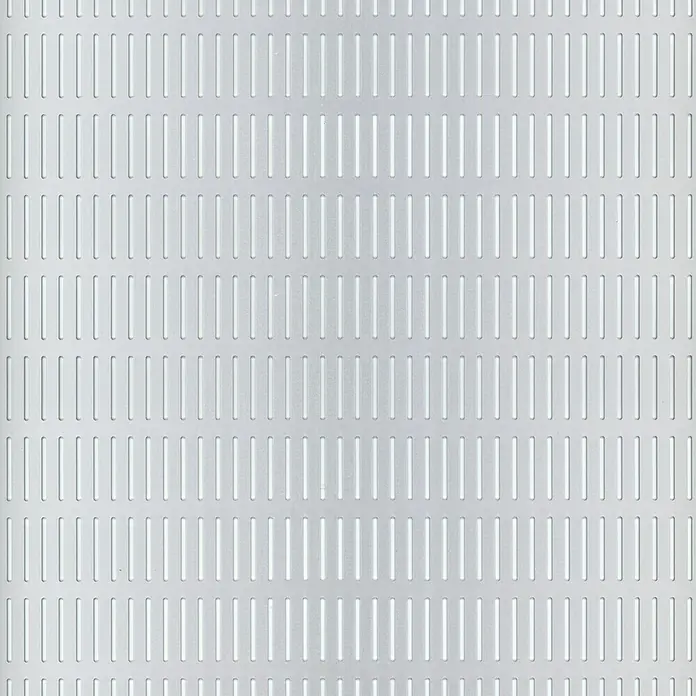 Kantoflex Schlitzlochblech - 500 x 250 mm, Stärke: 0,7 mm, Aluminium, Eloxiert - Metallgitter mit vertikalen Schlitzen, ideal für moderne Designs. Vielseitig und robust für verschiedene Anwendungen.