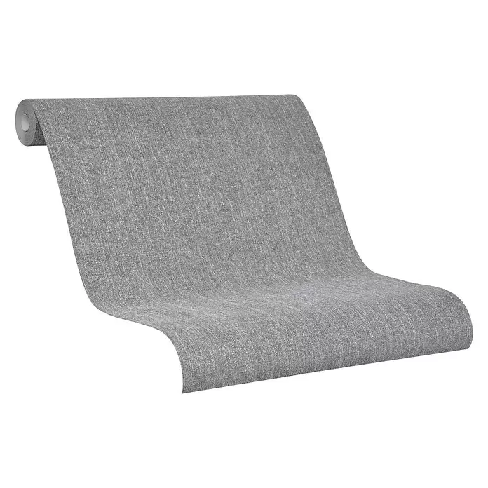 SCHÖNER WOHNEN-Kollektion Vliestapete Unistruktur - Grau/Braun, Uni, 10,05 x 0,53 m - Diagonale Ansicht
