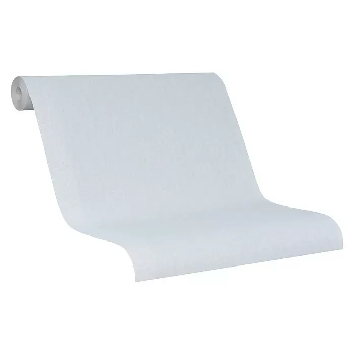 SCHÖNER WOHNEN-Kollektion Vliestapete Unistruktur - Blau, Uni, 10,05 x 0,53 m - Diagonale Ansicht