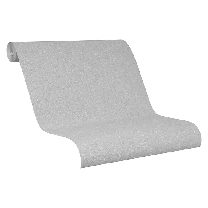 SCHÖNER WOHNEN-Kollektion Vliestapete Unistruktur - Grau, Uni, 10,05 x 0,53 m - Diagonale Ansicht
