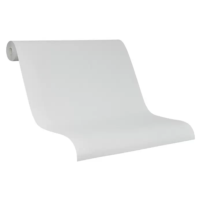 SCHÖNER WOHNEN-Kollektion Vliestapete - Weiß, Uni, 10,05 x 0,53 m - Diagonale Ansicht