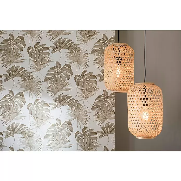 SCHÖNER WOHNEN-Kollektion New Spirit Vliestapete Fensterblatt - Beige/Weiß, Floral, 10,05 x 0,53 m - Stimmungsaufnahme