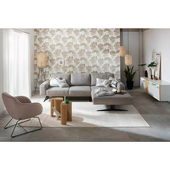 SCHÖNER WOHNEN-Kollektion New Spirit Vliestapete Fensterblatt - Beige/Weiß, Floral, 10,05 x 0,53 m - Stimmungsaufnahme