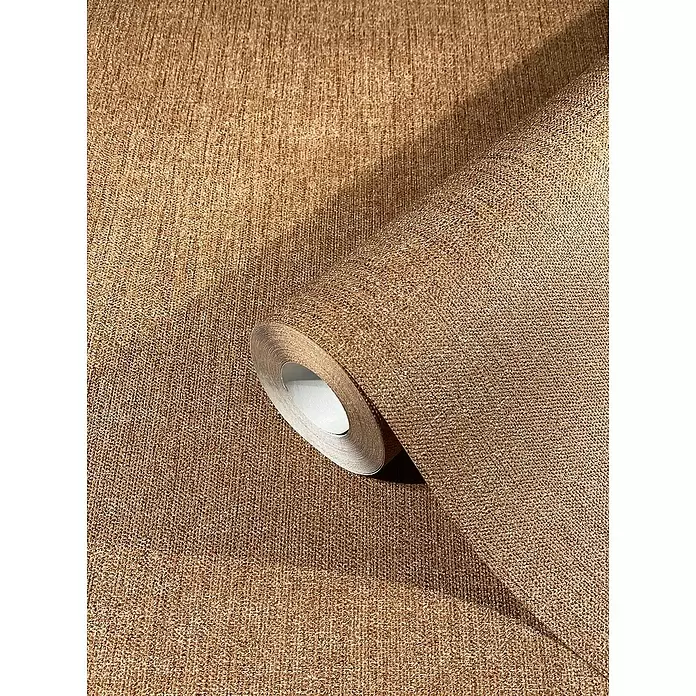 SCHÖNER WOHNEN-Kollektion New Spirit Vliestapete - Goldbraun, Uni, 10,05 x 0,53 m - Detailaufnahme