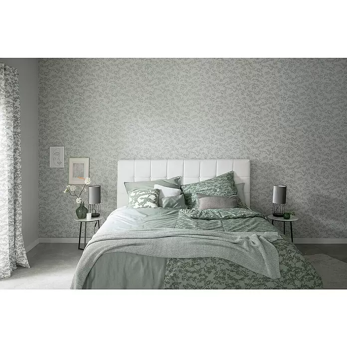 SCHÖNER WOHNEN-Kollektion New Spirit Vliestapete Struktur I - Beige/Blau, Floral, 10,05 x 0,53 m - Stimmungsaufnahme