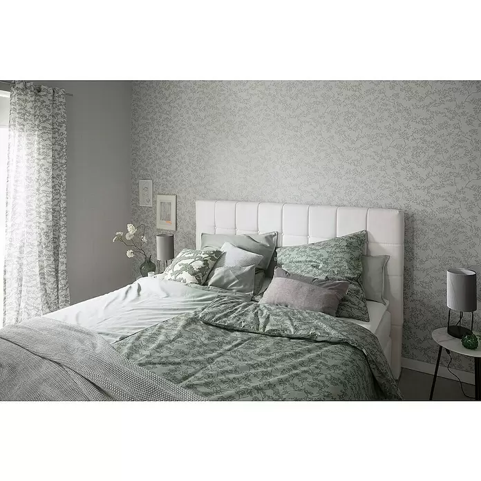 SCHÖNER WOHNEN-Kollektion New Spirit Vliestapete Struktur I - Beige/Blau, Floral, 10,05 x 0,53 m - Stimmungsaufnahme