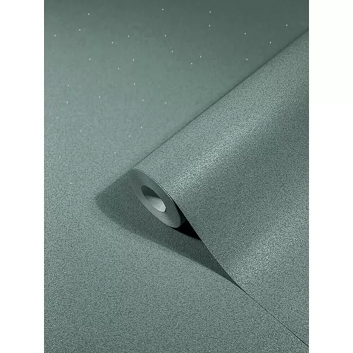 SCHÖNER WOHNEN-Kollektion New Spirit Vliestapete - Petrolgrau, Uni, 10,05 x 0,53 m - Detailaufnahme