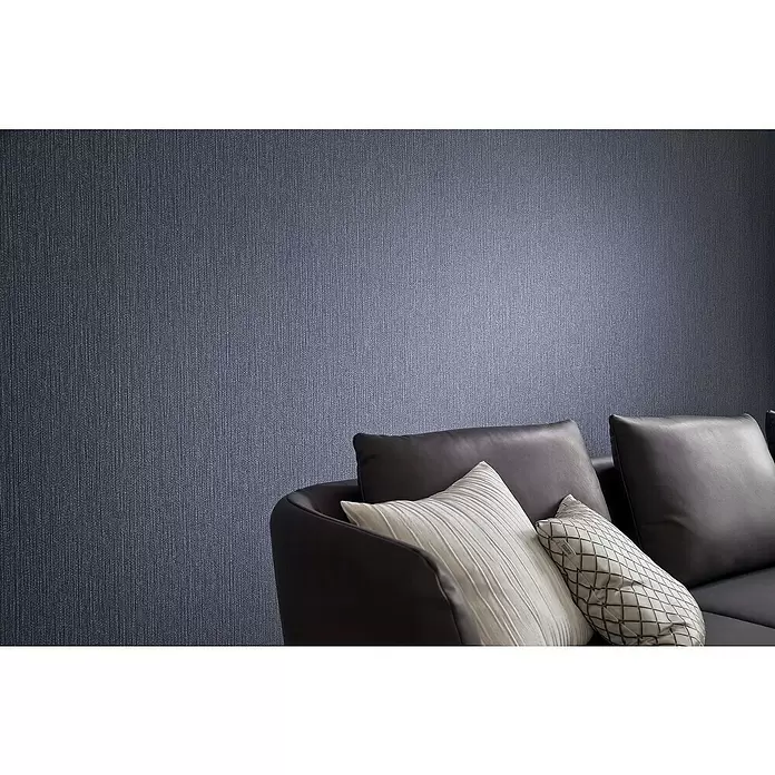 SCHÖNER WOHNEN-Kollektion New Spirit Vliestapete Struktur - Blau, Uni, 10,05 x 0,53 m - Detailaufnahme