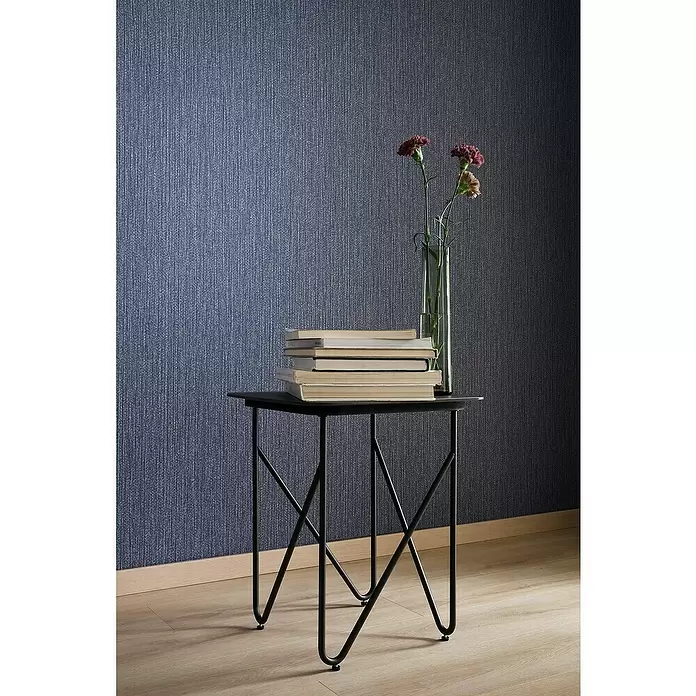 SCHÖNER WOHNEN-Kollektion New Spirit Vliestapete Struktur - Blau, Uni, 10,05 x 0,53 m - Stimmungsaufnahme