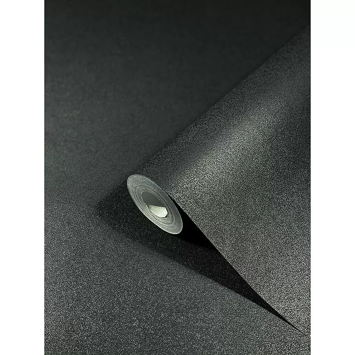 SCHÖNER WOHNEN-Kollektion New Spirit Vliestapete - Schimmerschwarz, Uni, 10,05 x 0,53 m - Detailaufnahme
