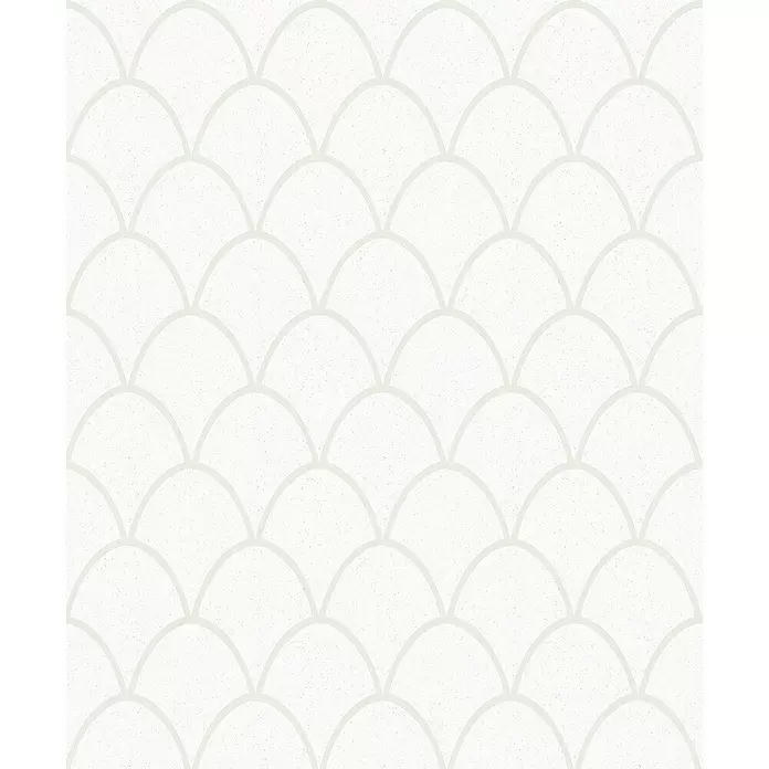 SCHÖNER WOHNEN-Kollektion New Spirit Vliestapete - Weiß/Silber, Grafisch, 10,05 x 0,53 m - Detailaufnahme