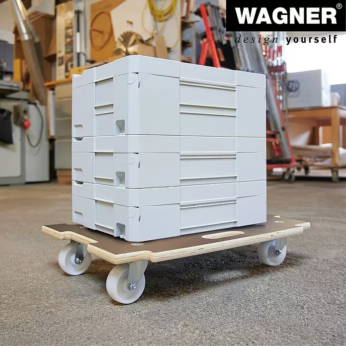 Wagner System Transporthilfe MM 1383 - L x B x H: 590 x 390 x 110 mm, Traglast: 250 kg - Stimmungsaufnahme