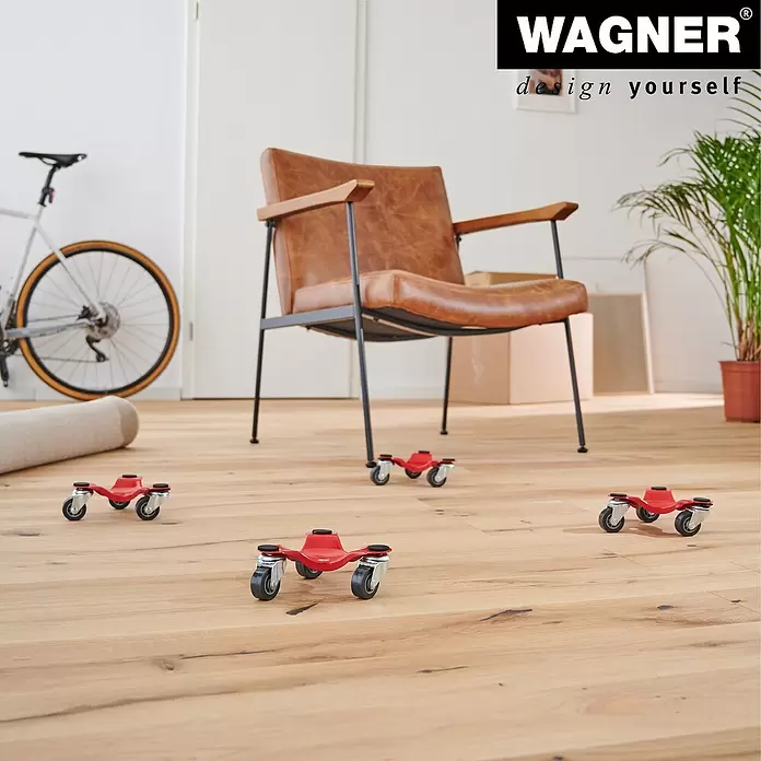 Wagner System Transportroller MM 1193 - L x B x H: 160 x 160 x 60 mm, Traglast: 60 kg - Anwendungsbeispiel
