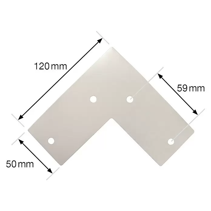Wagner System Möbelfuß Hairpinlegs - Länge: 710 mm, Licht Grau, Stahl - Skizze