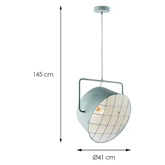 Home Sweet Home Clemento Pendelleuchte rund - Ø x H: 400 mm x 120 cm - Skizze