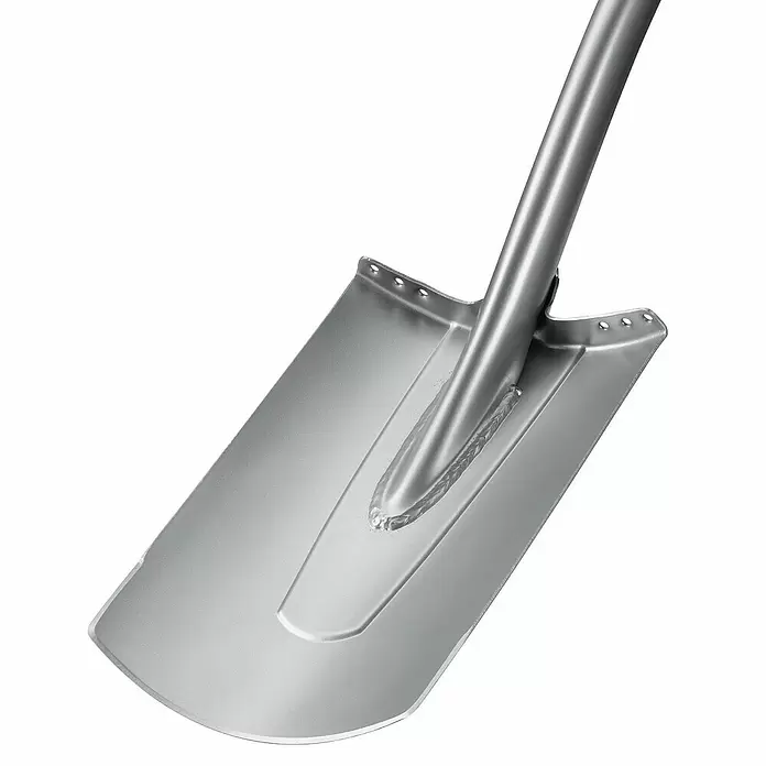 Fiskars Xact Gärtnerspaten M - Arbeitsbreite: 19 cm, Rund, Langstiel - Detailaufnahme