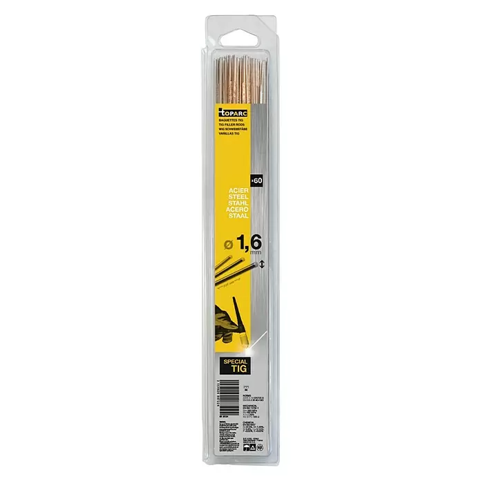 Gys WIG-Schweißstab Stahl SG2 - Durchmesser: 1,6 mm, 60 Stk. - Vorderansicht