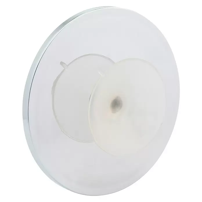Wenko Espejo cosmético Pistoia - Aumento: x 5, Diámetro: 14,5 cm, Cromo - Vista frontal