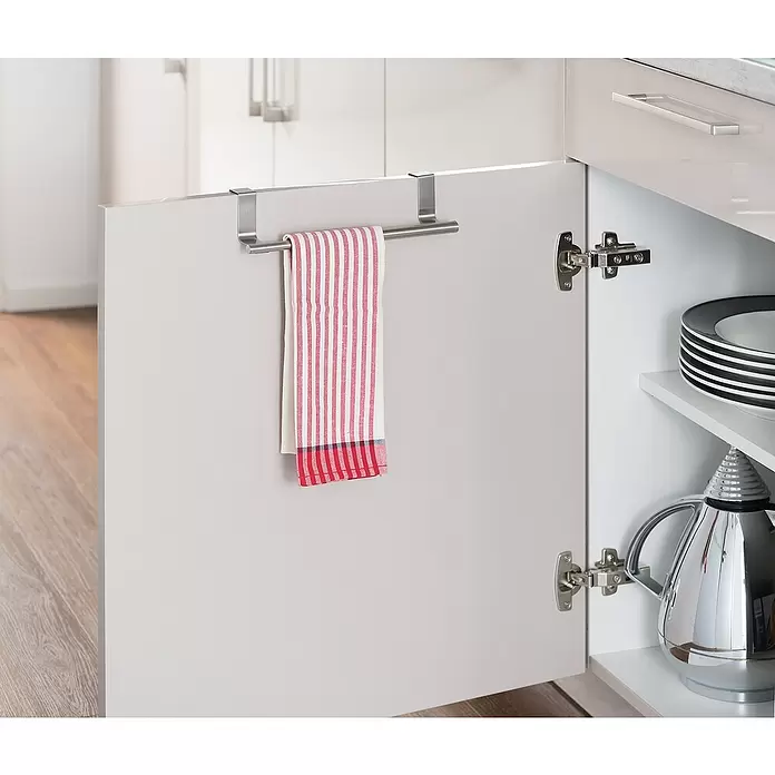 Wenko Colgador de trapos teslescópico - Plateado, Mate, Extensible - Producto en uso