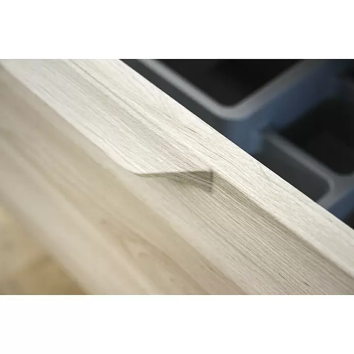 Riva Urban Waschtischunterschrank - 60 x 45 x 56,5 cm, Eiche Grau/Weiß, Matt - Detailaufnahme