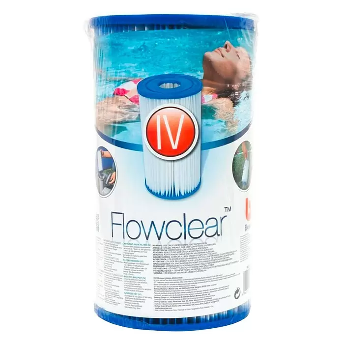 Bestway Flowclear Filter kartuša IV - Vanjski promjer: 14,2 cm - Pogled sprijeda