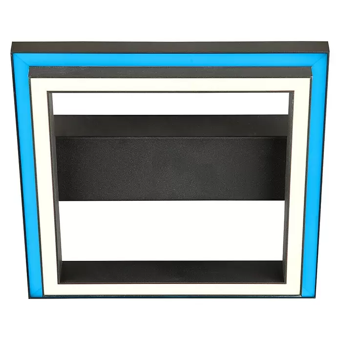 LED-Wand- & Deckenleuchte Pallas - 18 W, L x B x H: 300 x 300 x 75 mm, Schwarz, Warmweiß - Ansicht von unten