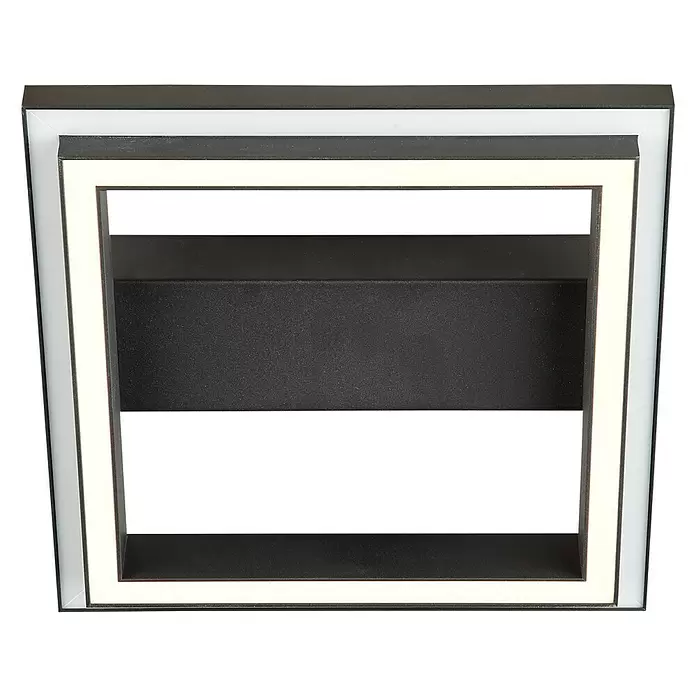 LED-Wand- & Deckenleuchte Pallas - 18 W, L x B x H: 300 x 300 x 75 mm, Schwarz, Warmweiß - Ansicht von unten