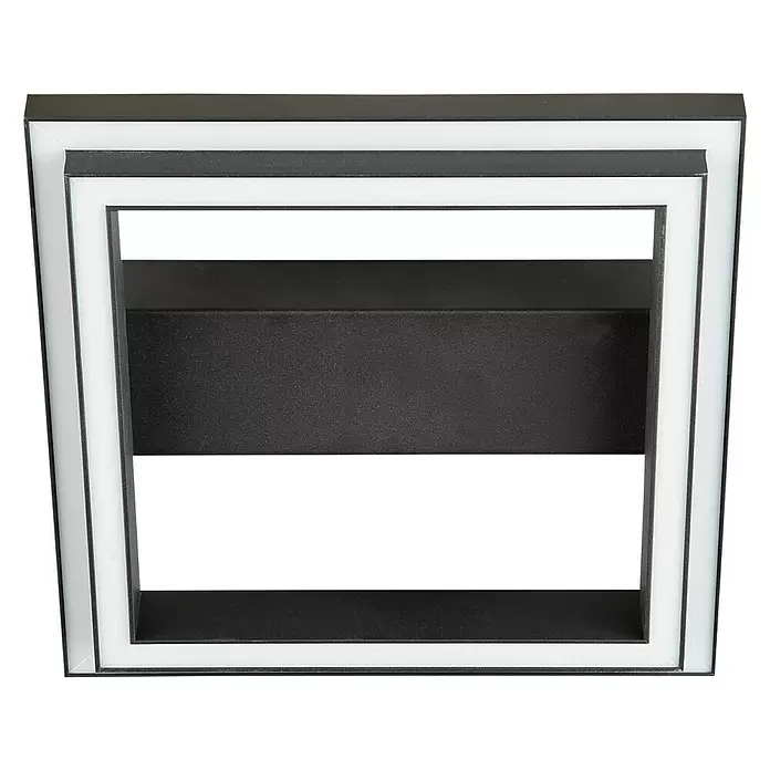 LED-Wand- & Deckenleuchte Pallas - 18 W, L x B x H: 300 x 300 x 75 mm, Schwarz, Warmweiß - Ansicht von unten