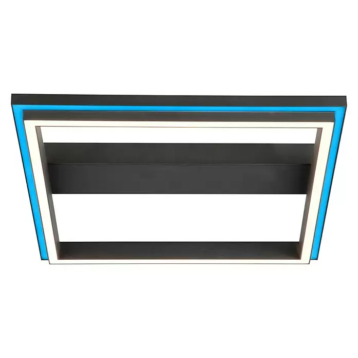 LED-Wand- & Deckenleuchte Pallas - 38 W, L x B x H: 500 x 500 x 75 mm, Schwarz, Warmweiß - Ansicht von unten