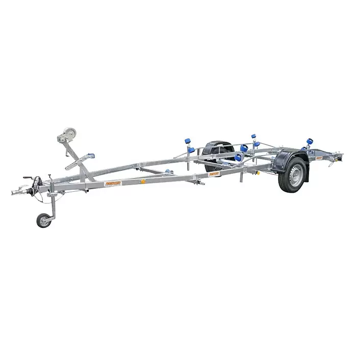 Prikolica za brod Navy N13-20 "GN231" - Namijenjeno za: Brodovi dužine do 6 m, Maksimalna dopuštena ukupna težina: 1.080 kg - Dijagonalni pogled