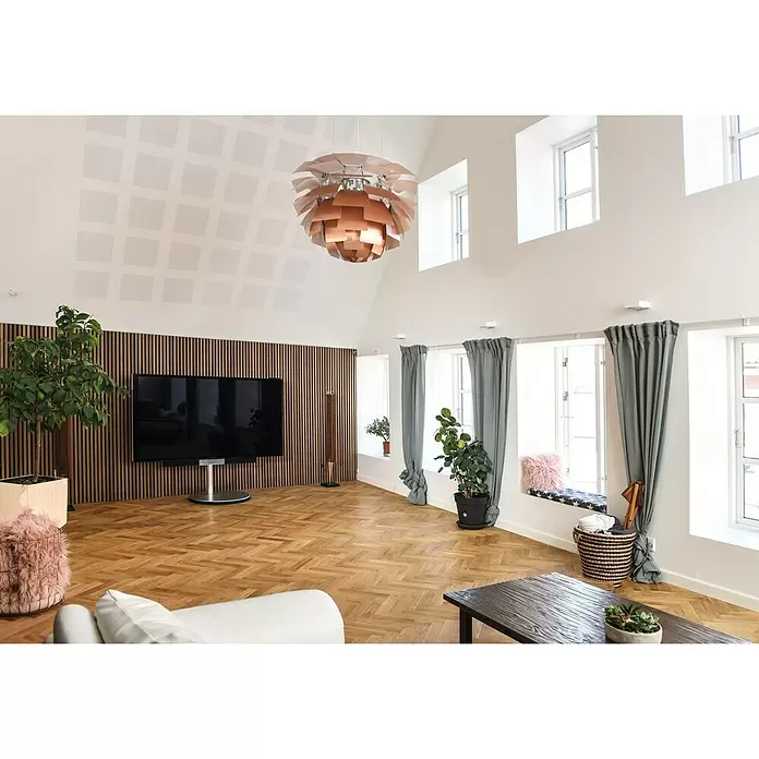 FibroTech Akustikpaneel Basic - Smoked Oak, 2.440 x 605 x 22 mm, 1 Paneel - Stimmungsaufnahme