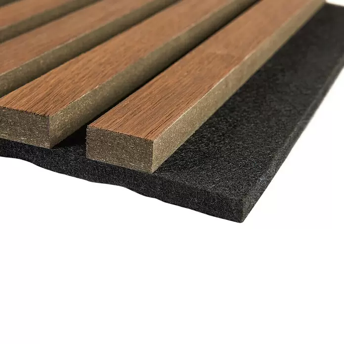 FibroTech Akustikpaneel Basic - Smoked Oak, 2.440 x 605 x 22 mm, 1 Paneel - Detailaufnahme