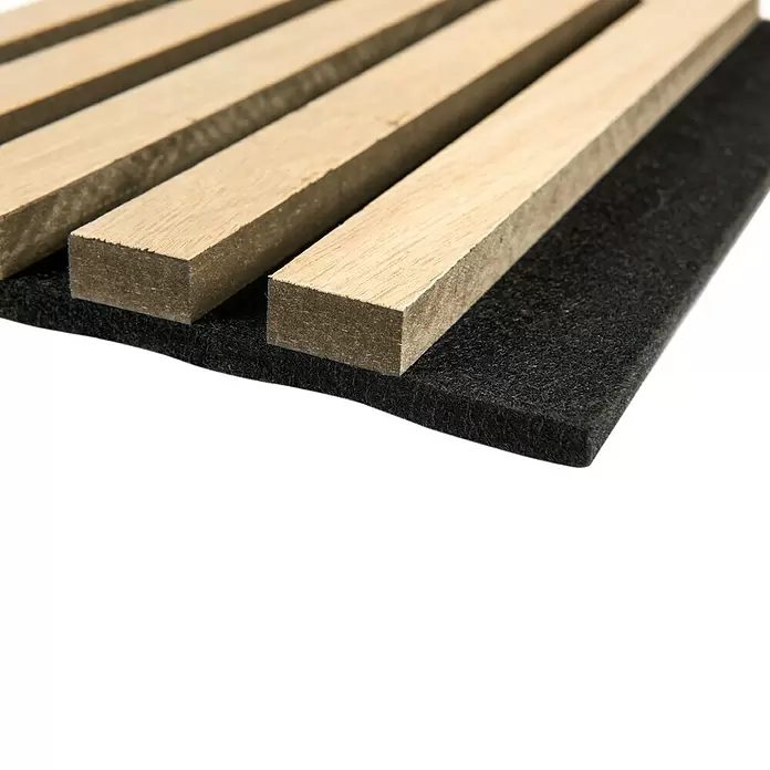 FibroTech Akustikpaneel Basic - Light Oak, 2.440 x 605 x 22 mm, 1 Paneel - Detailaufnahme